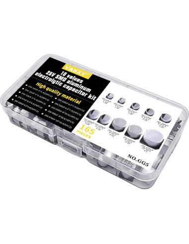 Kit de Capacitores Electrolíticos SMD 25V 165 Pcs VANXY