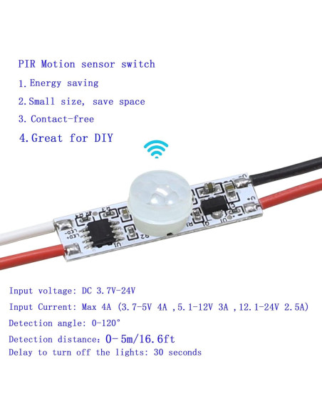 Interruptor de Sensor de Movimiento PIR HCSM 3 Piezas 1037