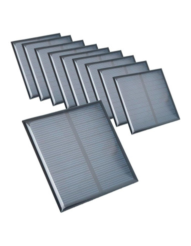 10 Paneles Solares Policristalinos Ailejia 4V 150mA 70mm