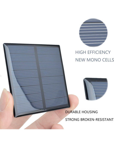 10 Paneles Solares Policristalinos Ailejia 4V 150mA 70mm