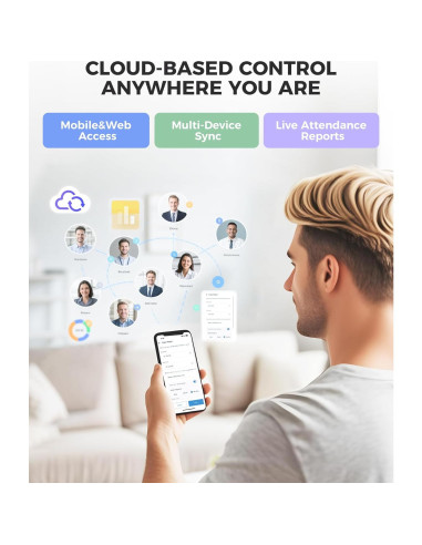 Reloj de Control de Asistencia NGTeco TC2 con Huella Dactilar