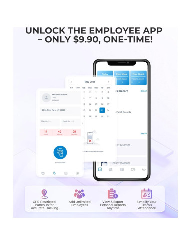 Reloj de Control de Asistencia NGTeco TC2 con Huella Dactilar
