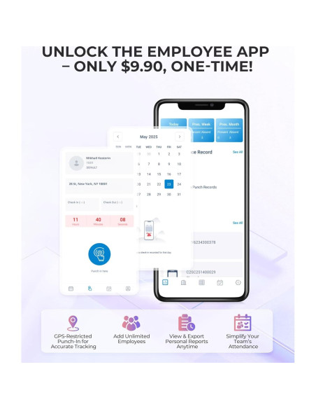 Reloj de Control de Asistencia NGTeco TC2 con Huella Dactilar