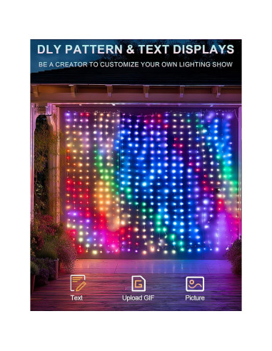 Luces de Cortina Inteligentes Dazzle Bright 400 LED 2x2m RGB