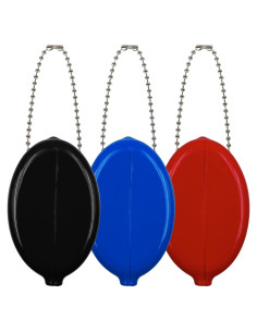 Monedero Ovalado de Goma DEEZOMO 3 Piezas 5x7.6cm Colores