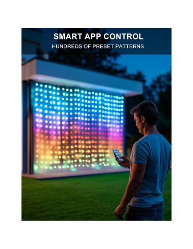 Luces de Cortina Inteligentes Dazzle Bright 400 LED 2x2m RGB