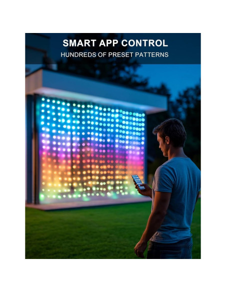 Luces de Cortina Inteligentes Dazzle Bright 400 LED 2x2m RGB