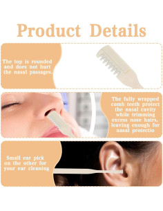 Paquete de 10 Cortadores de Vello Nasal Manual MBAIYO 2