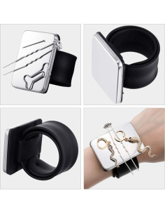 2 Piezas Pulsera Magnética de Silicona WILLBOND para Costura 2