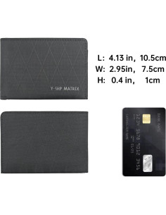 Billetera Slim EDC Y-SHP MATRIX con Bloqueo RFID - Negra 2