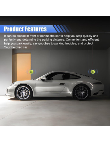 2PCS Pelota de Ayuda de Estacionamiento DUSCOKE - Amarillo