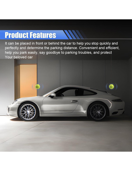 2PCS Pelota de Ayuda de Estacionamiento DUSCOKE - Amarillo