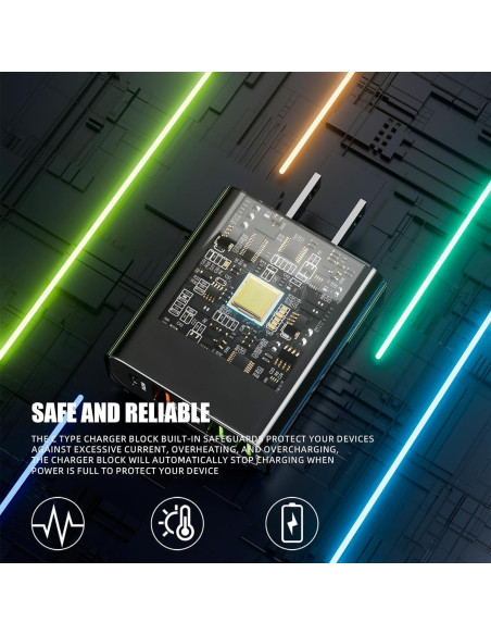 Cargador Inalámbrico 6 en 1 BODSEIEOU con Reloj Despertador 15W