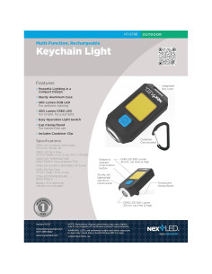 Linterna Recargable NextLED NT-6788 400 Lúmenes USB-C Compacta 2