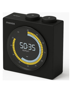 Temporizador Visual Digital Mooas Time Loop Recargable Negro