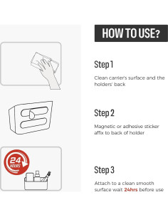 Soporte Magnético Loukin para Marcadores y Control Remoto - Blanco 2