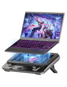Enfriador de Laptop IETS GT300B1 con Soporte Ajustable 10-17"