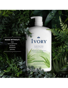 Jabón Corporal Suave Ivory 1.04L Aloe Vera - Sin Colorantes 2