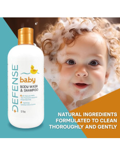 Champú y Gel de Baño para Bebés Defense Soap 355 ml x2 2