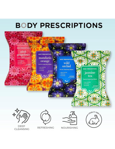 Toallitas Desmaquillantes Body Prescriptions - 120 Unidades