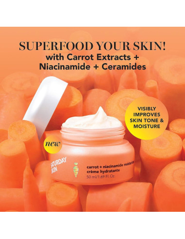 Crema Hidratante Facial Saturday Skin con Niacinamida y Ceramidas