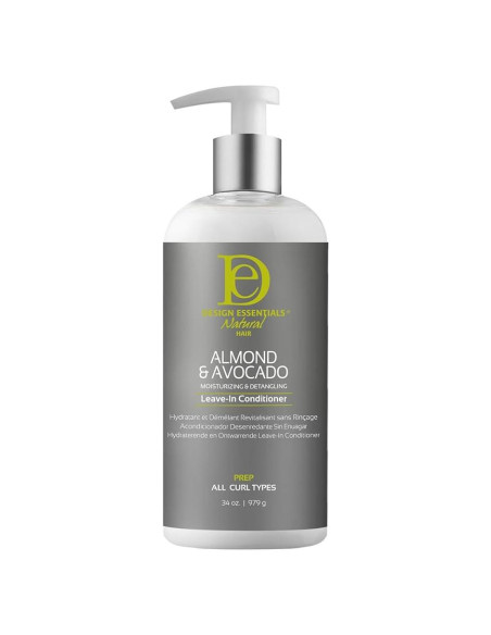 Acondicionador Sin Enjuague Design Essentials 1L Almendra Aguacate