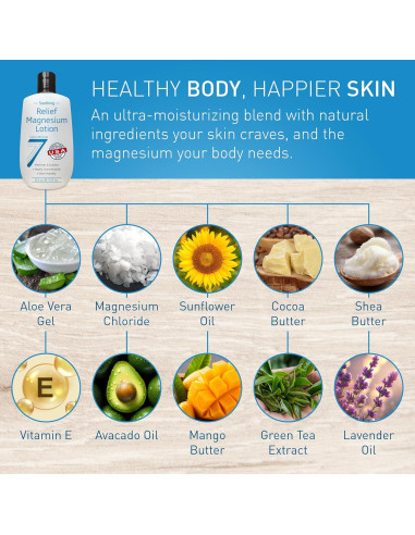 Loción de Magnesio Seven Minerals 236 ml - Alivio Calmante y Sueño