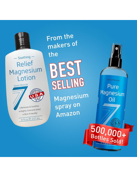 Loción de Magnesio Seven Minerals 236 ml - Alivio Calmante y Sueño