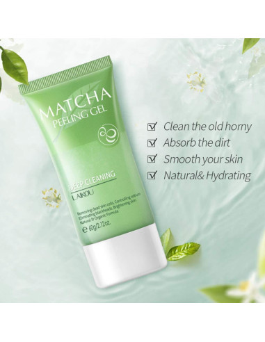 Gel Exfoliante Facial de Matcha MIESCHER - Hidratante Natural 60g