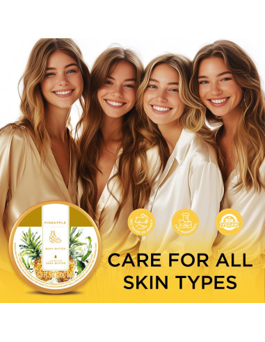 Manteca Corporal de Piña Princess Belle 200g Hidratante Natural