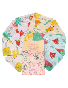 Set de 8 Mascarillas Faciales Hidratantes Saint Roy - Frutas