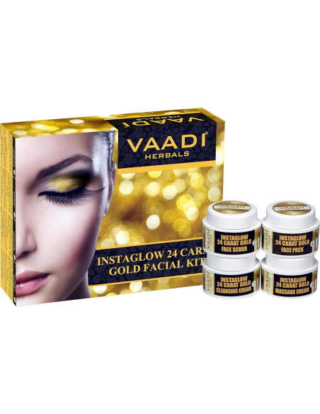 Kit Facial de Oro Vaadi Herbals - 4 Productos Naturales 70g