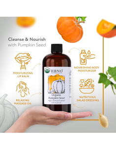 Aceite de Semilla de Calabaza Orgánico HBNO 475ml - Ideal para Cuidado de la Piel 2