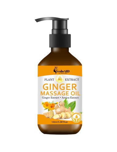Aceite de Masaje de Jengibre Natural con Árnica y Vitamina E 136g