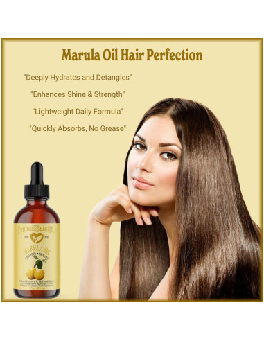 Aceite de Marula 118ml Natural Born Oils, 100% Puro y Orgánico