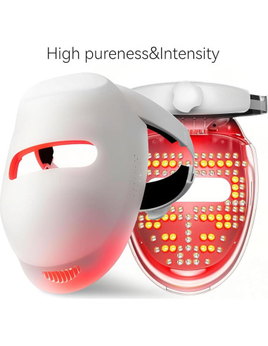 Máscara Facial LED Nualux HK-207 - Terapia de Luz Roja y Azul