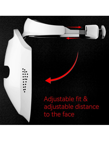 Máscara Facial LED Nualux HK-207 - Terapia de Luz Roja y Azul