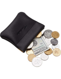 Billetera de Monedas de Cuero Travelambo 2 Pcs Compacta 2