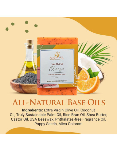 Jabón Exfoliante Sunshine & K Naranja 142 g Hecho a Mano
