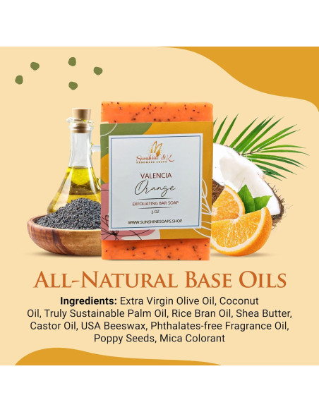 Jabón Exfoliante Sunshine & K Naranja 142 g Hecho a Mano