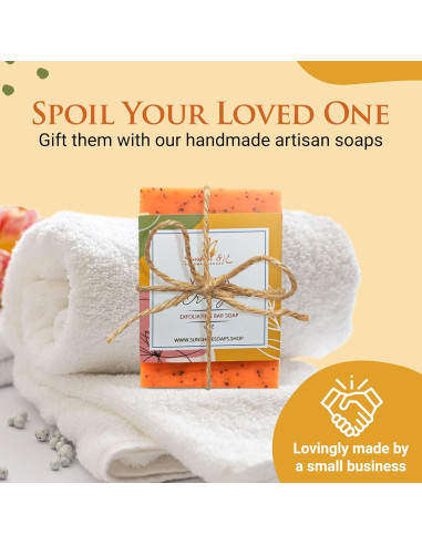Jabón Exfoliante Sunshine & K Naranja 142 g Hecho a Mano