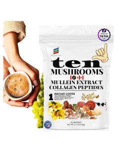 Café de Hongos SUNDAFONE con Colágeno y 10 Adaptógenos - 30 Porciones