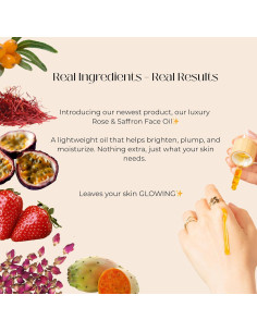 Aceite Facial Hidratante Lia Organics 90ml - Rosa y Azafrán 2