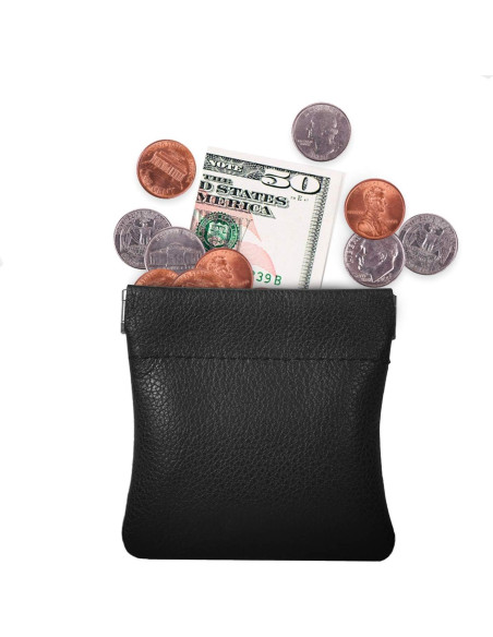 Monedero de Cuero Nabob Leather Squeeze 8.9x8.9cm Negro Monedero de Cuero Nabob Leather Squeeze 8.9x8.9cm Negro