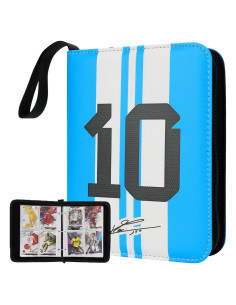 Carpeta de Tarjetas de Fútbol HBK 400 Bolsillos Messi10