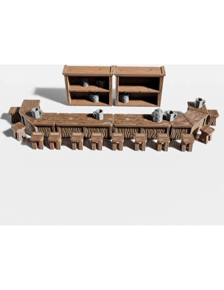 Juego de Terreno de Taberna STAHLHAMMERS - 70 Piezas 28mm