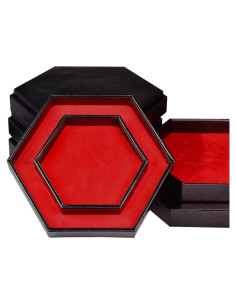 Bandeja de Dados KSNDie Hexagonal 22.5cm Rojo 2 en 1