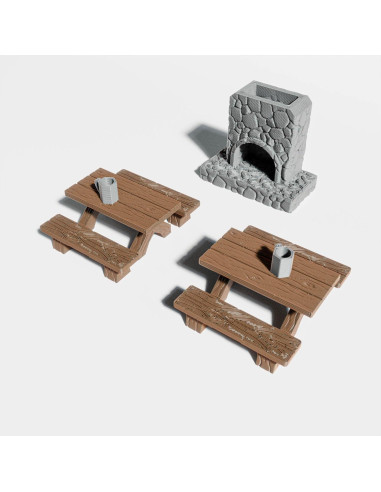 Juego de Terreno de Taberna STAHLHAMMERS - 70 Piezas 28mm