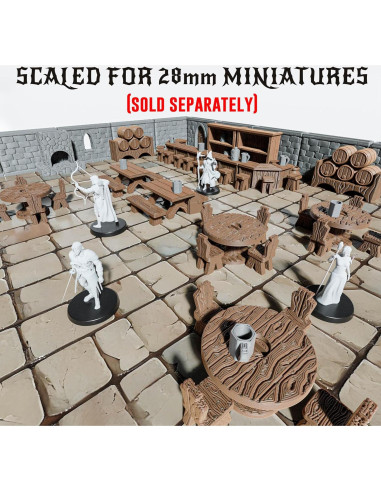 Juego de Terreno de Taberna STAHLHAMMERS - 70 Piezas 28mm