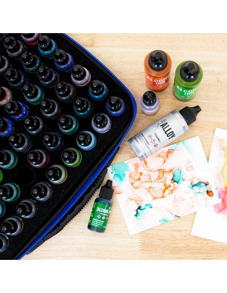 Estuche de Almacenamiento Hartem para 60 Botellas de Tinta y Pintura